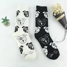 Носки для взрослых до середины икры с рисунком героев из мультфильмов, для питомцев, оригами, забавная лояльная собака, голова собаки, лицо собаки, бумажные складные, флексагон, щенок, повседневный эскиз, рисунок