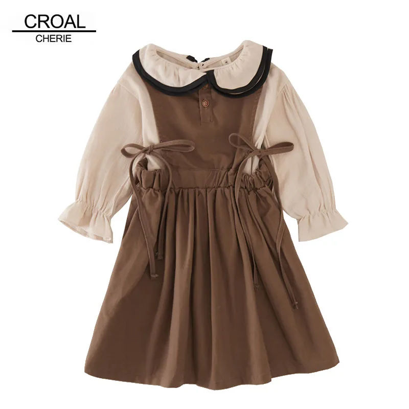 CROAL chery/модные комплекты детской одежды из 2 предметов; платье для девочек; праздничное платье принцессы для девочек; Весенняя детская одежда; платье для малышей