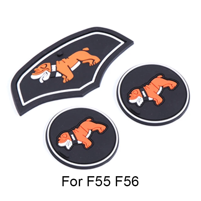 Автомобильный Стайлинг 3 шт. коврик подушки коробка для хранения каботажное судно коврик для Mini Cooper, Cooper S, Clubman(F54 F55 F56 F60 Countryman автомобильные аксессуары - Название цвета: Bulldog for F55F56