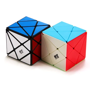 QIYI Axis Magic Cube Change Irregularly Jinggang Professional Puzzle Speed Cube with Frosted Sticker 3x3x3 Stickerless Body Cube 1