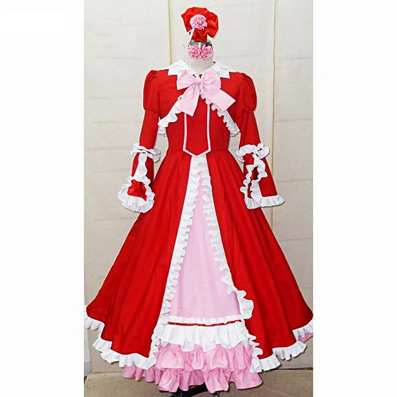 Black Butler: Elizabeth Ethel Cordelia Midford | Victorian Dress Cosplay Costume 21 Kuroshitsuji-Inspired Elizabeth Midford Victorian Dress Cosplay Costume for Women