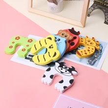 7 шт. Детская безопасность мультфильм дверной Фиксатор Зажим зажима защелка безопасности рук E65D