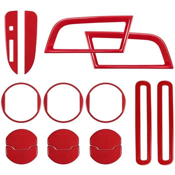 

15 Pcs Interior Accessories Decorative Trim Kits for Ford Mustang 2015 2016 2017 2018 2019