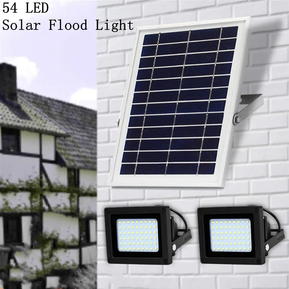 2PSC 54 светодиодный 2835smd солнечный светильник Прожектор Светильник s Управление IP65 Водонепроницаемый