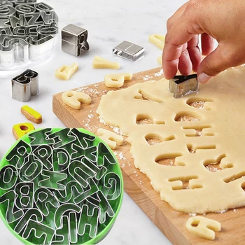 

26Pcs/Set Fonts Alphabet Cookie Biscuit Cutter Fondat Cake Baking Tools Kitchen Gadgets