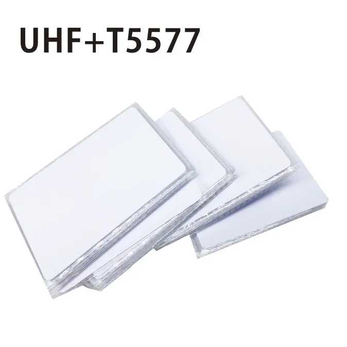 10 Uds Frecuencia dual tarjeta compuesta 915MHz 125KHz de largo alcance Frecuencia dual tarjeta pasiva RFID UHF tarjetas 9662 + T5577