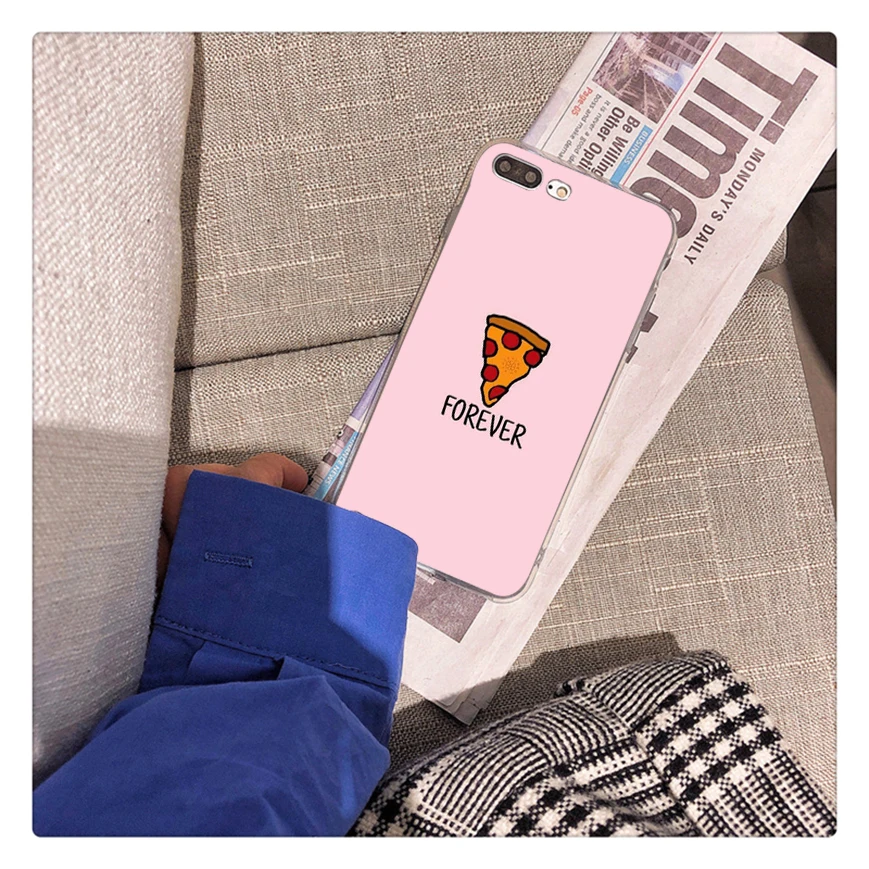 Забавный пищевой шоколадный чехол для телефона с принтом пиццы картофеля фри для iPhone 6S 6plus 7 8 7 8Plus X Xs MAX 5 5S XR 11 pro max