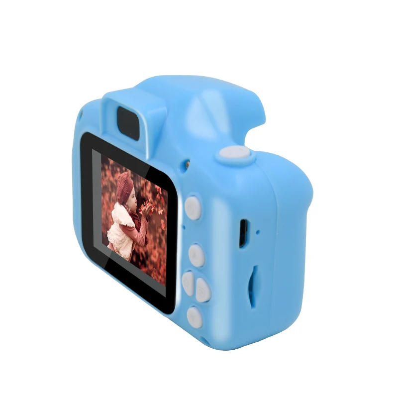 Детская камера HD 1080P Портативная мини цифровая камера для детей Детские игрушки Обучающие для детей подарок на день рождения - Цвет: Blue
