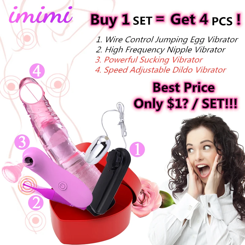 4 комплекта эротические секс игрушки соска присоска вибратор точки G Стимуляция