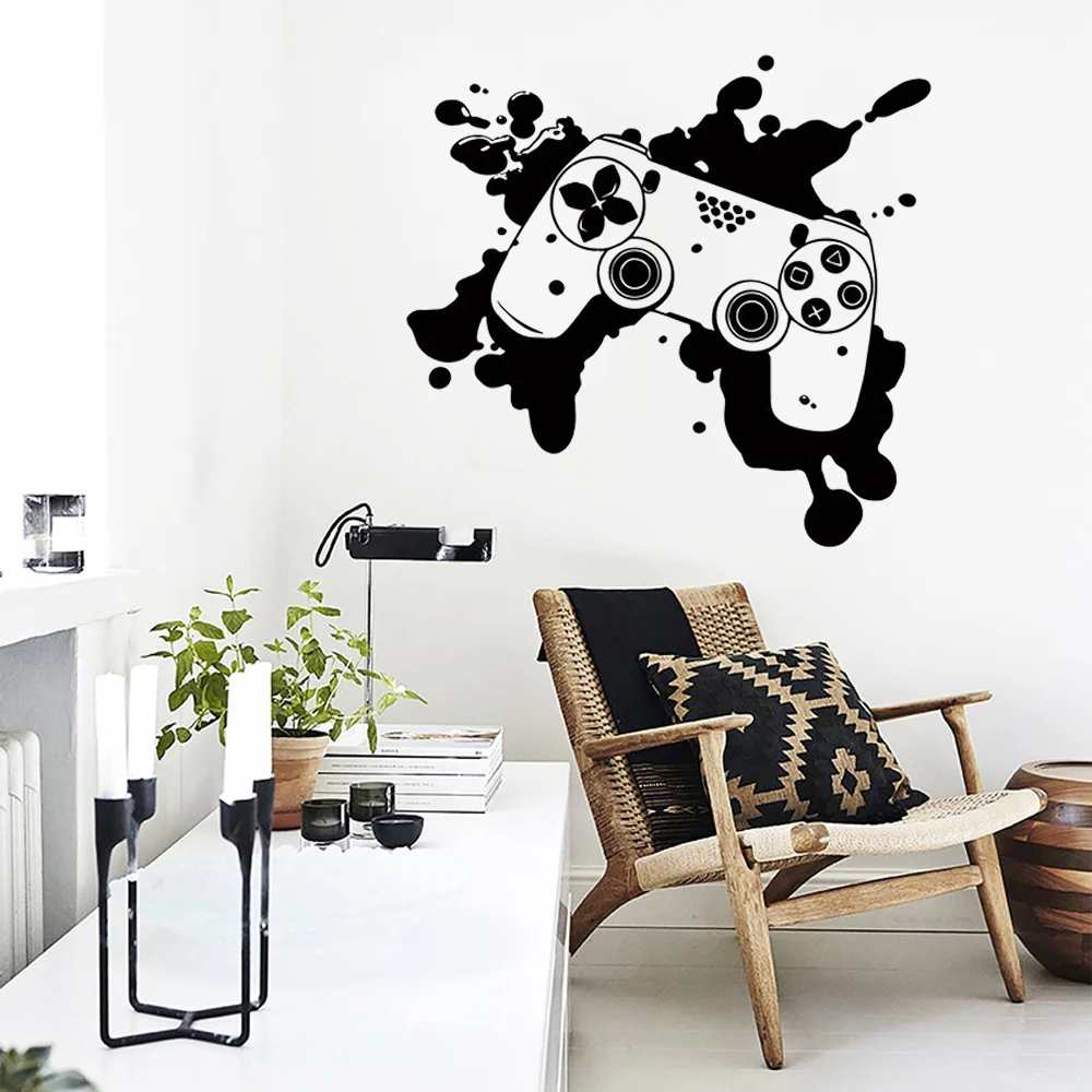 MairGwall Sticker mural en vinyle Motif manettes de jeu  Decoração de  quarto, Decoração quarto gamer, Decoração de casa