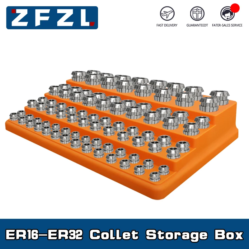 1 pz ER11 ER16 ER20 ER25 ER32 scatola di immagazzinaggio pinza ER mandrino a molla scatola di immagazzinaggio in plastica tipo di scala centro di lavoro CNC