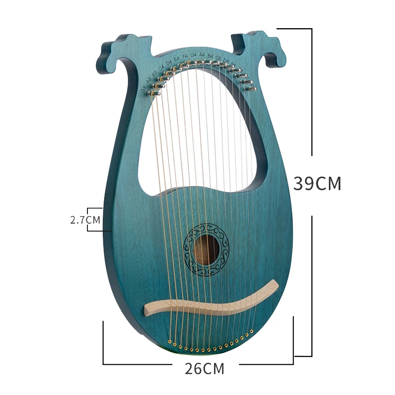Lyre Harp 16 струн из красного дерева инструмент для тела с настраиваемым гаечным