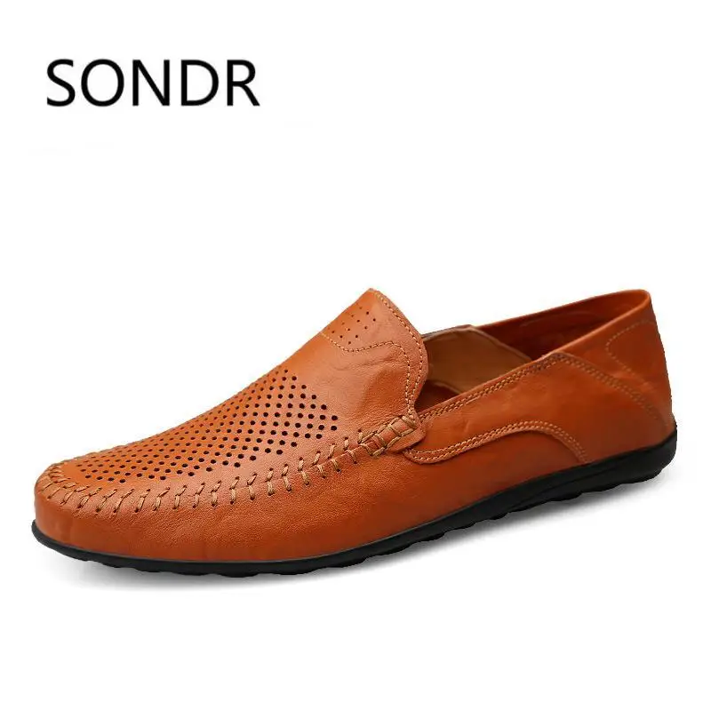 

Leather Men Casual Shoes Luxury Brand 2019 Mens Loafers Moccasins Breathable Slip On Black Driving Shoes Plus Size 37-47