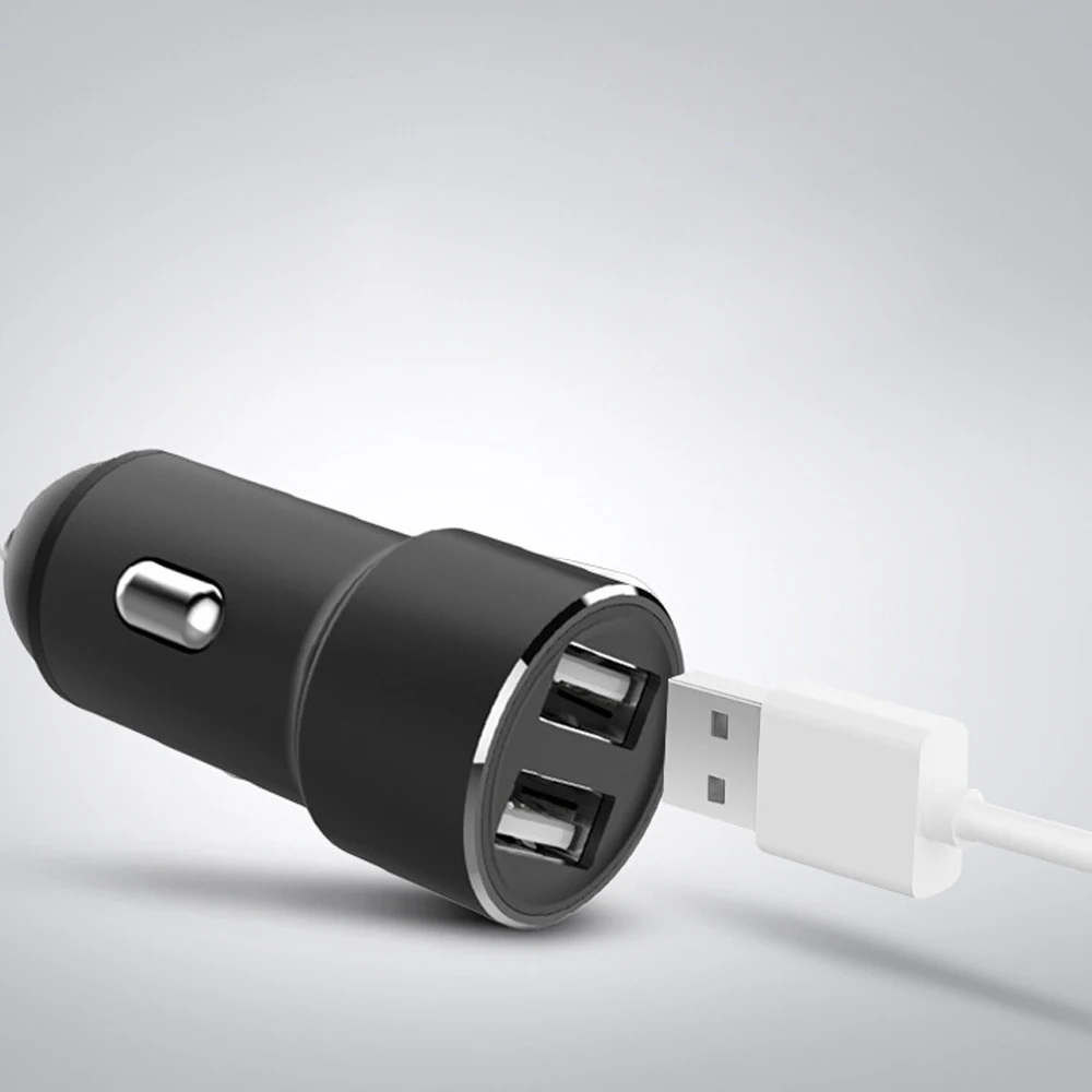 Мини-Переходник USB для зарядки в машине 2.4A Универсальный двойной USB телефон автомобильное зарядное устройство автомобильные аксессуары