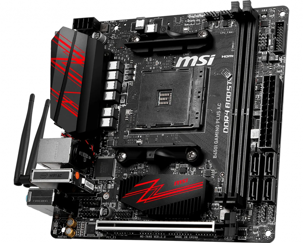 Материнская плата MSI b450I-GAMING-PLUS-AC am4 amd ryzen M.2 USB 3,1 DDR4 display port HDMI Mini-ITX B450I GAMING PLUS AC 2011