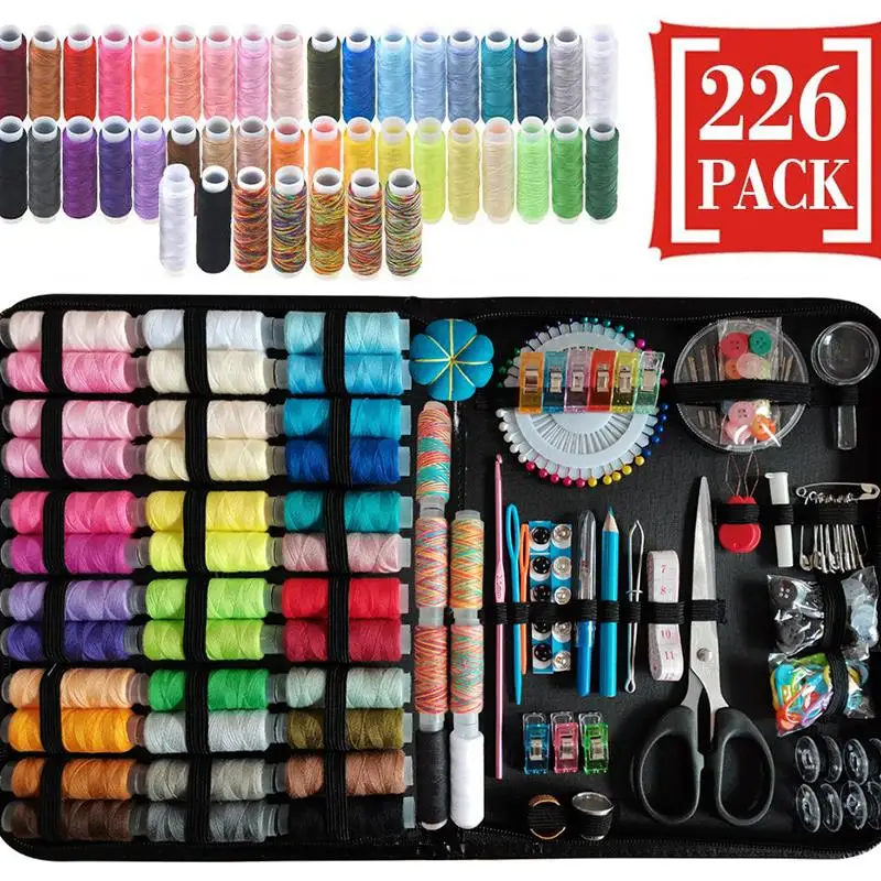 128pcs/Set Portable sewing sewing kit set manual sewing sewing box sewing  tool set Multiple Color Threads Basic Sewing Kit - AliExpress