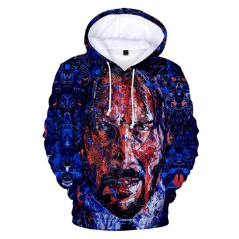 

hot sale 3D John Wick 3 hoodies sweatshirts in boys/girls long sleeve Autumn warm streetwear pullovers high quality fashion tops