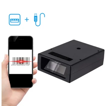 

Mini 1D USB Wired laser Embedded Box BarCode Scanner,Plug and Play Bar Code Reader USB,USB-HID and USB-COM Interfaces Supported