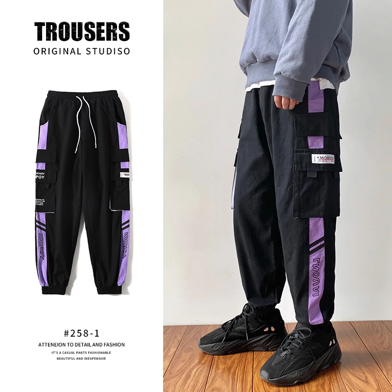 Осень и зима новая Корейская версия большого кармана 4 цвета рабочие повседневные штаны M-5XL штаны для уличного бега