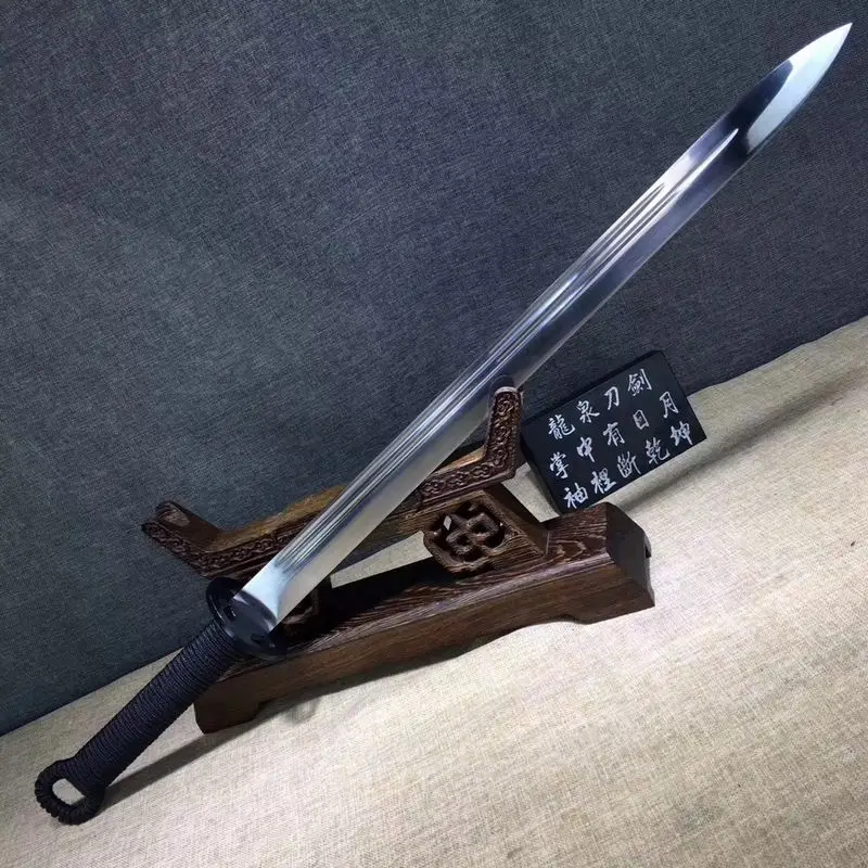 Forged KungFu Sword Broadsword Saber manganese steel Blade straight Sword