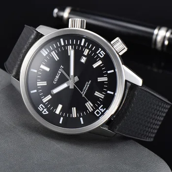 

Corgeut mens watch black dial Miyota8215 Automatic date Sport Waterproof Wristwatches Relogio Masculino Mechanical Watches