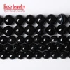 Natural Stone Striped Onyx Black Agates Round Loose Beads 15