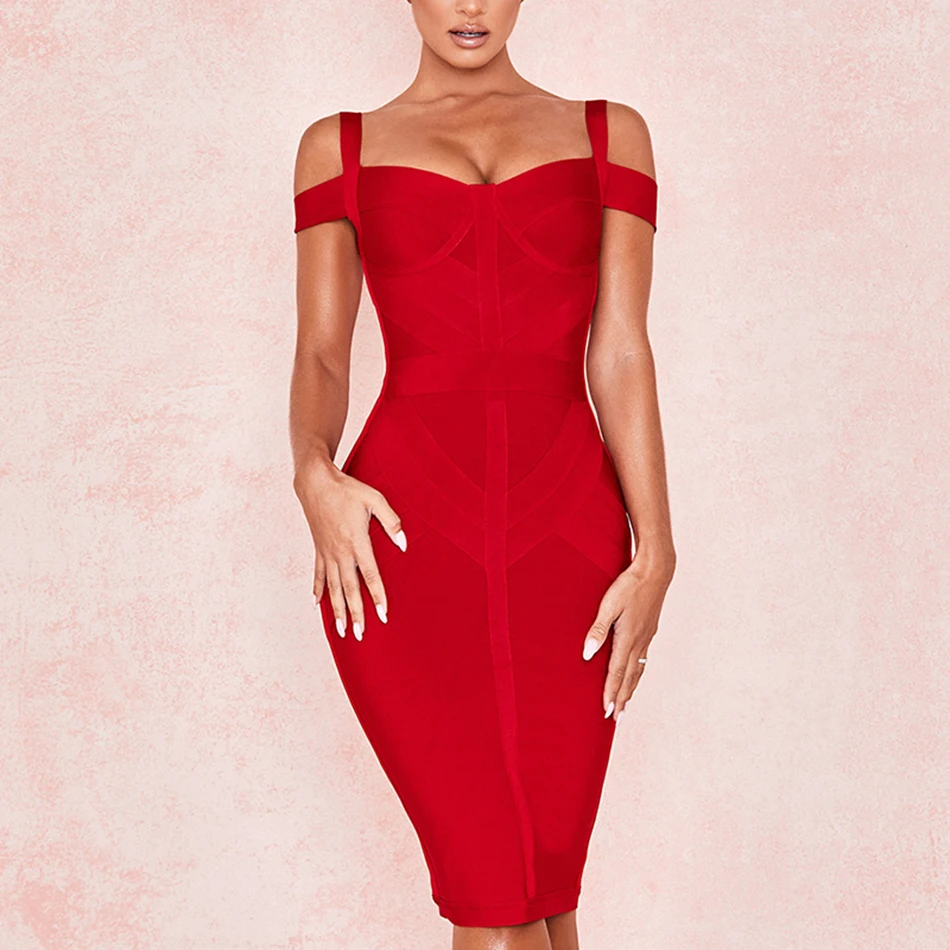 Summer Bandage Dresses 2019 New Arrivals Sexy Bandage Bodycon Dress Mini Dress Club Party Wine Red
