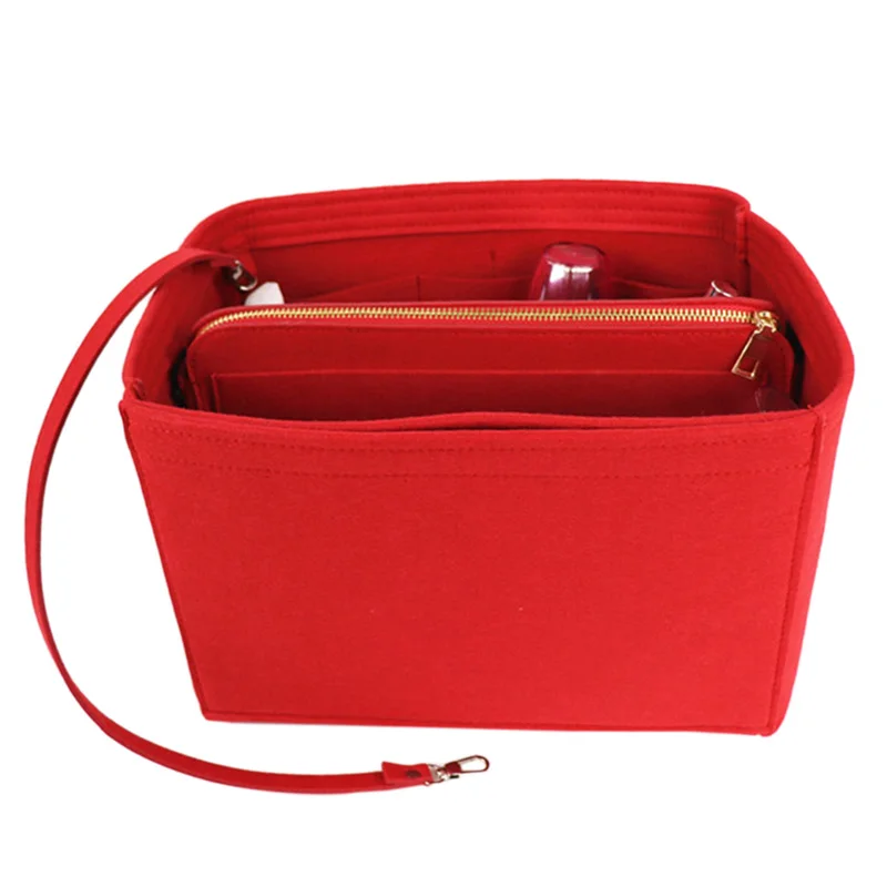 Красные сумки для хранения, сумка для макияжа, сумка-Органайзер с молнией, сумка-тоут, косметичка, никогда не полная, сумка-тоут