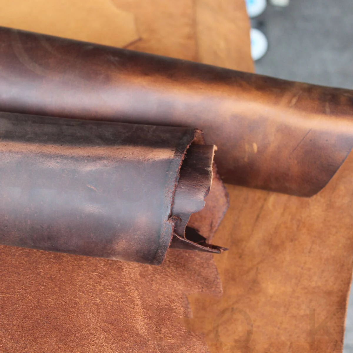 

Crazy Horse Leather Retro Vintage Leather Book Wallet First Layer Leather DIY Handmade Leathercraft Yellow brown , red brown