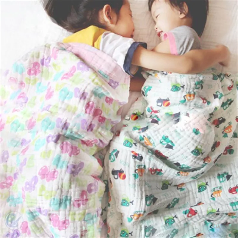 Квадратное детское одеяло для новорожденных 115*115 см, хлопковое плотное муслиновое детское Пеленальное Одеяло, теплое детское одеяло