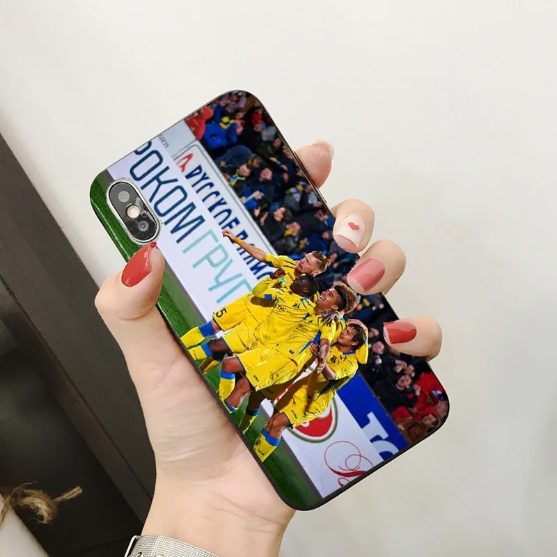 Чехол для телефона Shomurodov чехол для iphone DIY для Rostov FC чехол черный мягкий TPU для iphone 11Pro X XR XS MAX 7 8 7plus 6 6S 5S SE 5