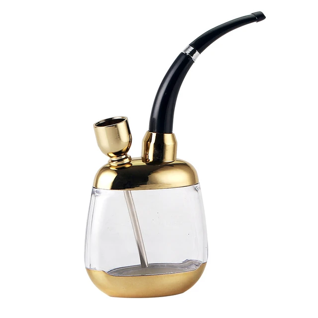 Popular Bottle Water Pipe Portable Mini Hookah Shisha Tobacco Smoking Pipes  Gift of Health Metal Tube Filter Filtration