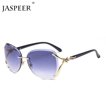 

JASPEER Fashion Diamond Sunglasses Women Men 2020 New Luxury Brand Designer Irregular Metal Gradient Blue Pink Ladies Eyeglasses