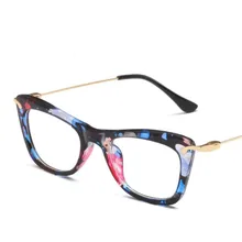 Модные женские очки кошачий глаз оправа с принтом очки «кошачий глаз» женские очки оправа металлические ножки тренд компьютерные очки