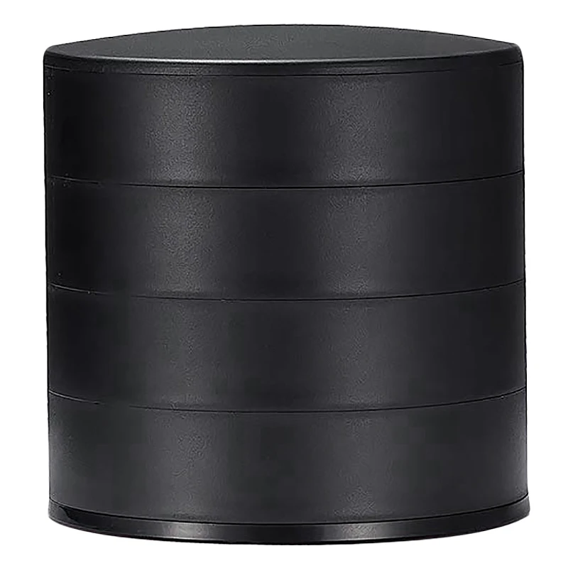 

4-Tier Jewelry Organizer Box Tower Rings Earrings Storage Case Holder Necklace Bracelet Display Tray 360°Rotating Showcase Black