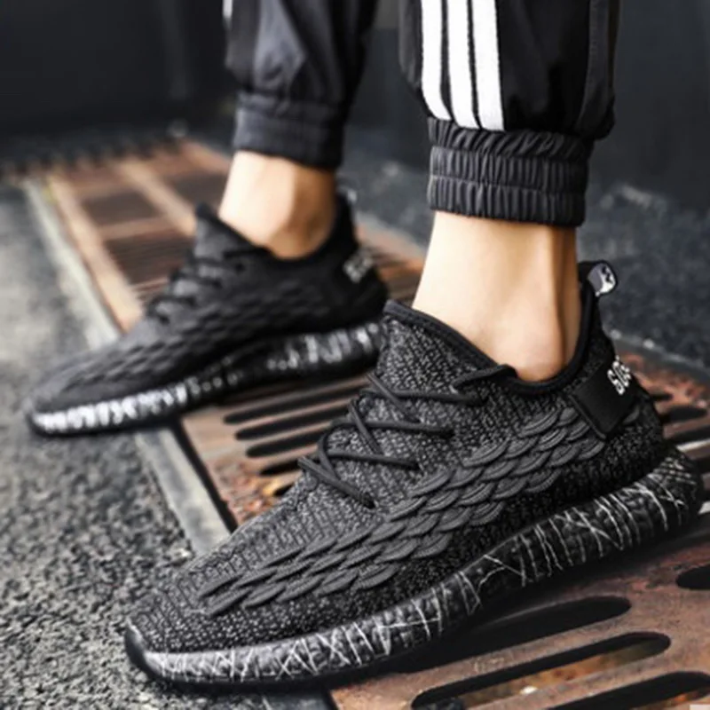 

HEFLASHOR Man Sneakers Breathable Casual No-slip Shoes Lace up Wear-resistant Summer Outdoor Sport Trainers air mesh Shoes