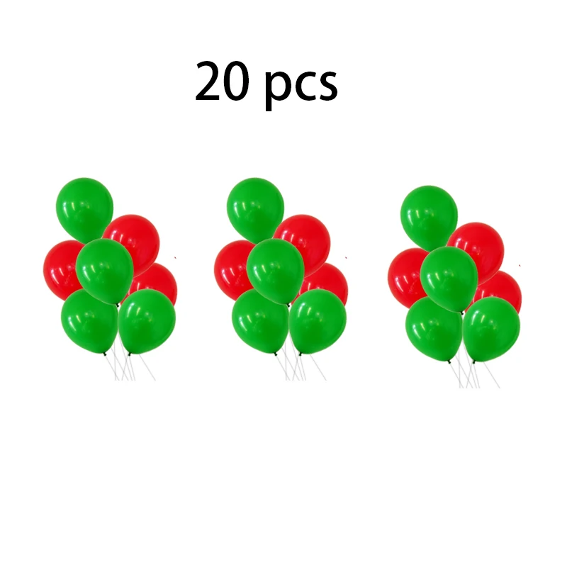 Рождественские фольгированные шары, глобус, Рождественский воздушный шар в форме дерева, рождественские вечерние украшения для дома, Navidad Ball, год - Цвет: Latex balloon 20pcs