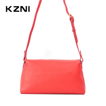 

KZNI Genuine Leather Purse Crossbody Shoulder Women Bag tote bag Clutch Female Handbags Sac a Main Femme De Marque 9303