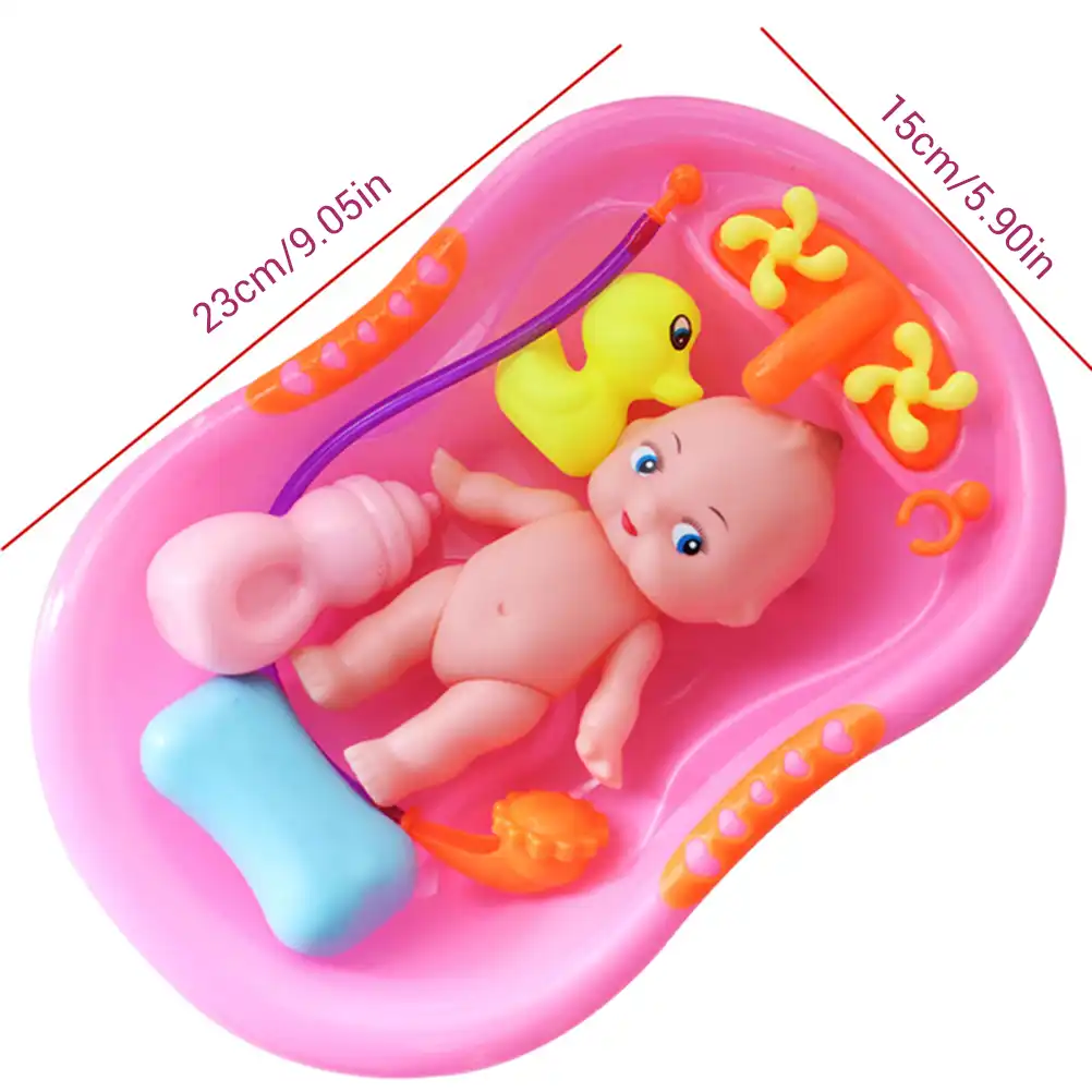 muñeca con bañera y ducha