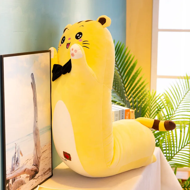 

2019 New Style Creative Strip Cat Pillow Cartoon Adorable Cat Pajama Pillow GIRL'S Heart Cat Plush Toys