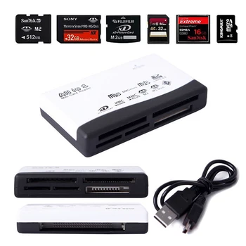 

Original！All in One Card Reader TF MS M2 XD CF Micro SD Carder Reader USB 2.0 480Mbps Card Reader Mini Memory Cardreader