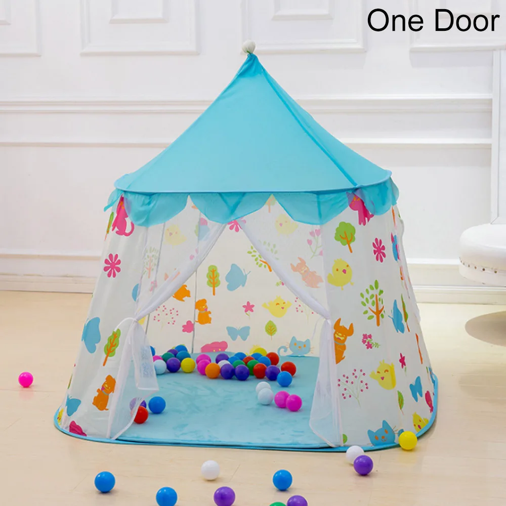 Детское вечернее платье для принцессы Замок палатка для помещений в помещении, вигвама для детей на открытом воздухе игровой домик для игровая палатка Портативный складные детские палатки - Цвет: WJ3614A