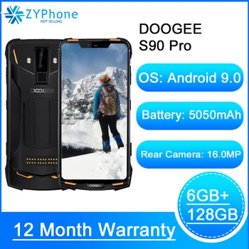 

Doogee S90 Pro Modular Rugged Mobile Phone IP68 Helio P70 6.18" Display Octa Core 6GB 128GB 16MP 8MP Android 9 12V2A Smartphone