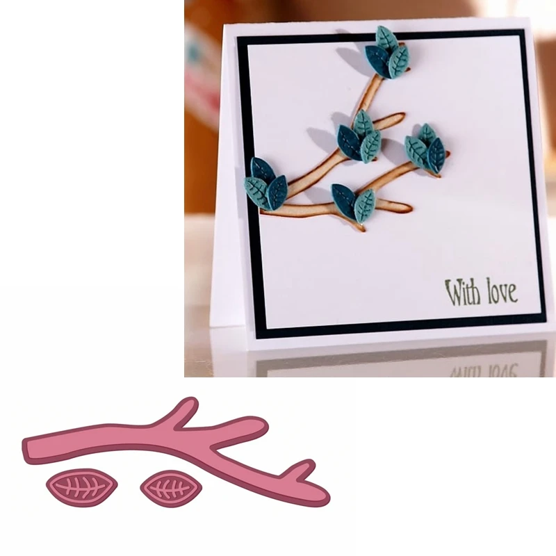 

Branch+Leaves Metal Cutting Dies Stencils Branch+Leaves Die Cuts For Card Making Decoration New 2019