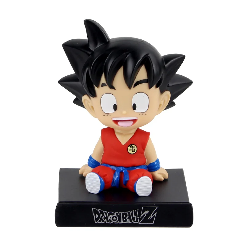 Dragon Ball Z держатель для телефона Сон Гоку куририн криллин детство качающаяся голова фигурки аниме модель DBZ игрушка - Цвет: Goku B