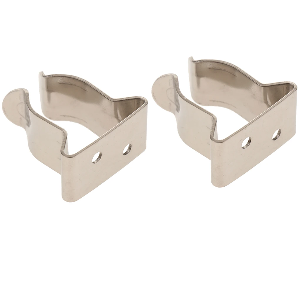 2x 304 Stainless Steel Marine Boat Hook Holder Clips 5/8inch To 1inch