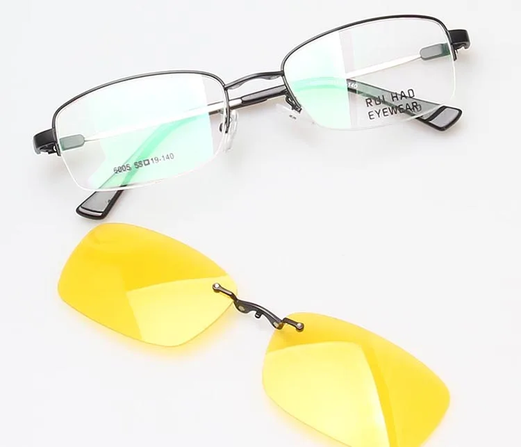 Модная оправа для очков Memory Temple Rui Hao Eyewear брендовая оправа для очков мужские и желтые солнцезащитные очки для ночного видения 6005