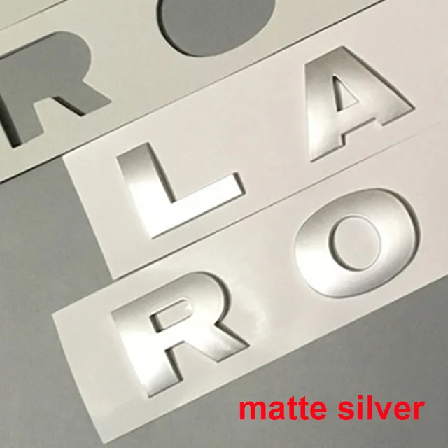 Верхняя эмблема АБС автомобильный Стайлинг капот багажник буквы логотип наклейка для LAND RANGE ROVER SPORT VELAR SV Edition глянцевый черный матовый серебристый - Цвет: matte silver LAND