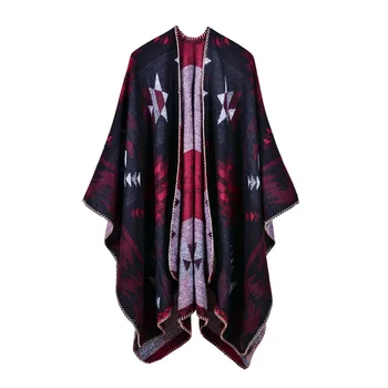 

2020 new women's geometric diamond imitation cashmere shawl hot long plus thick travel windproof shawl