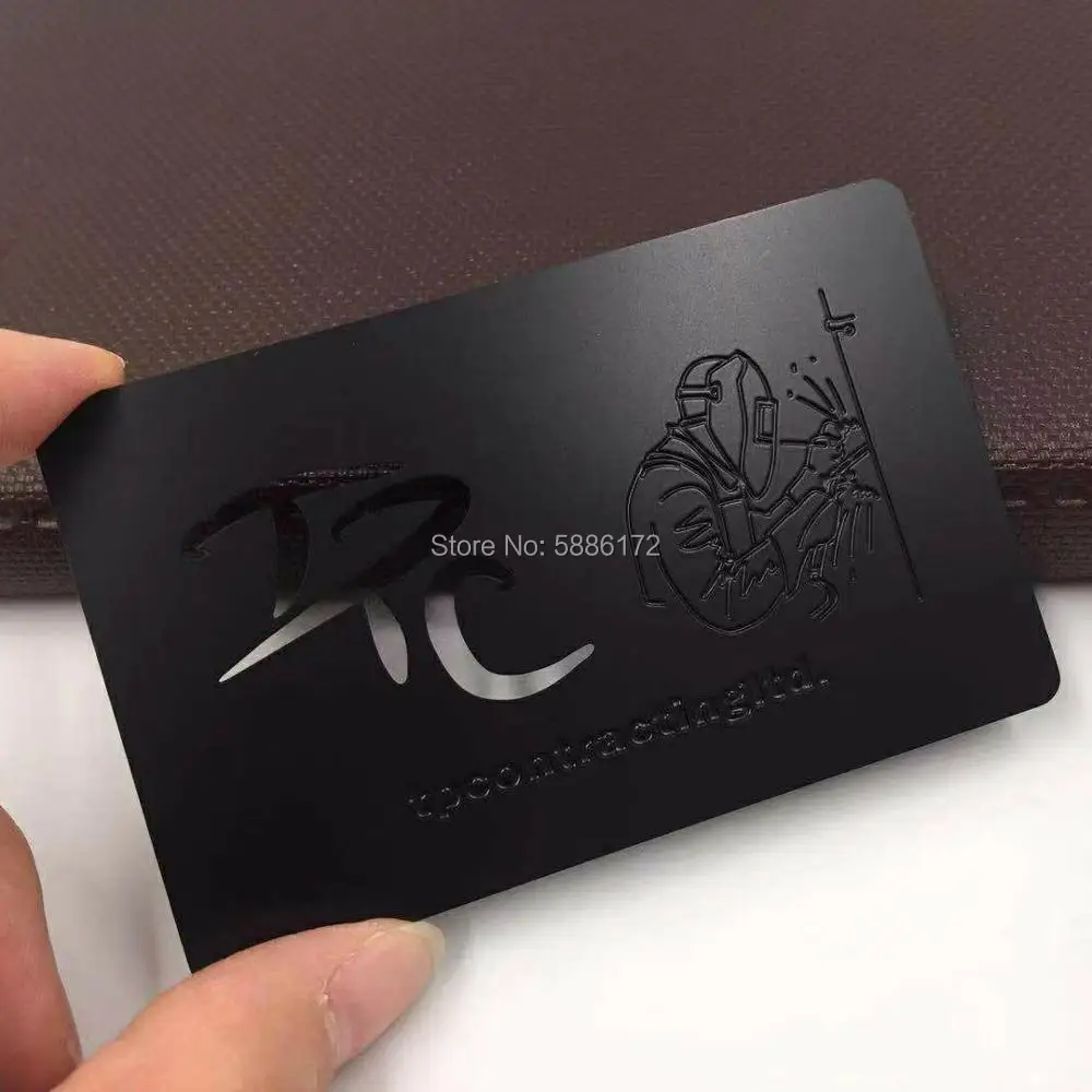

Custom Metal Black Business Cards